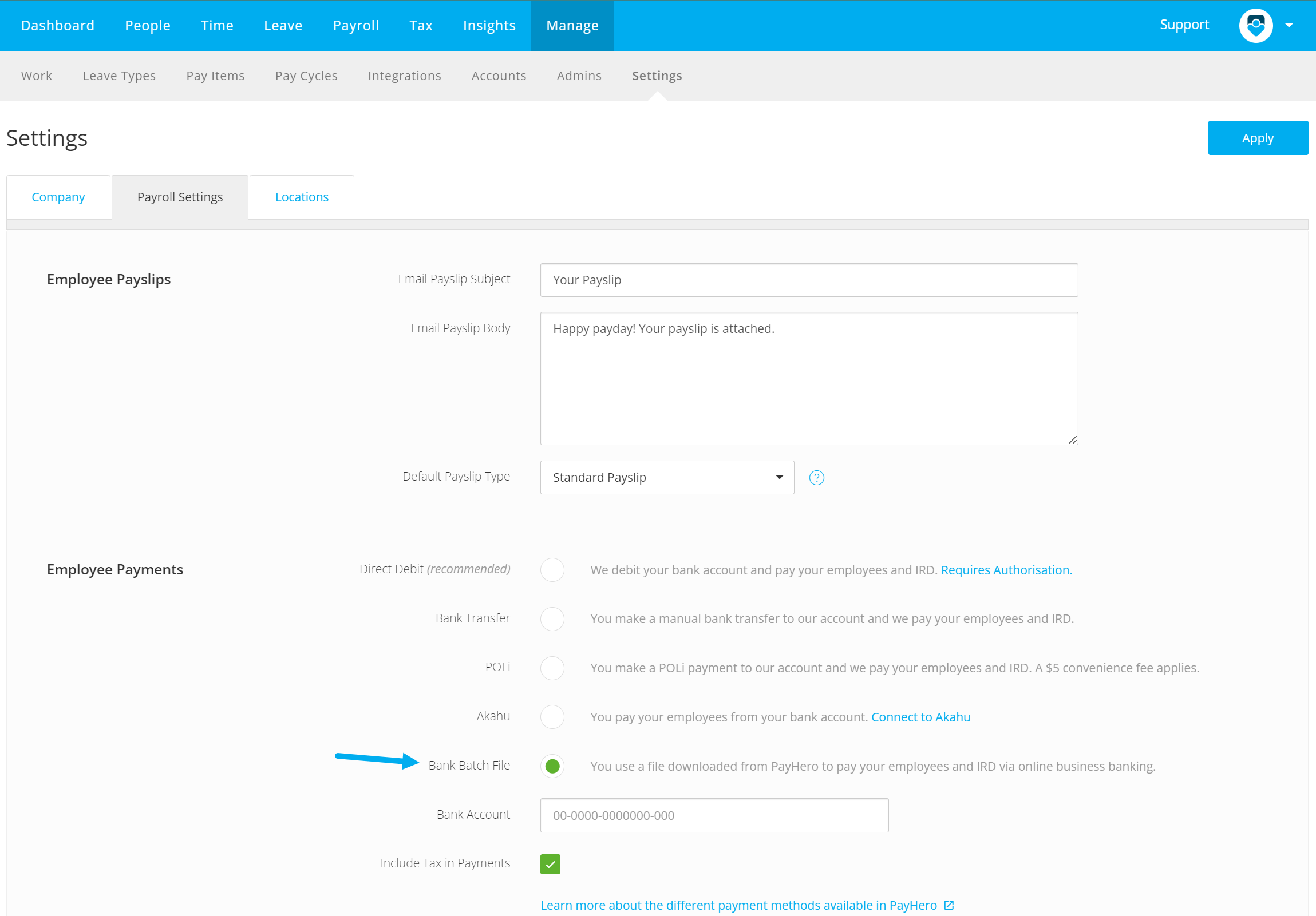 Payroll Settings - Bank Batch option.png
